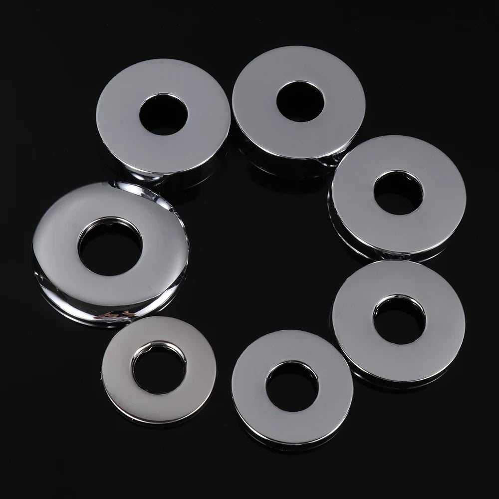 1Pc Stainless Steel Shower Kitchen Faucet Decorative Cover Wall Flange Self-Adhesive Pipe Wall Covers Bathroom Accessories New