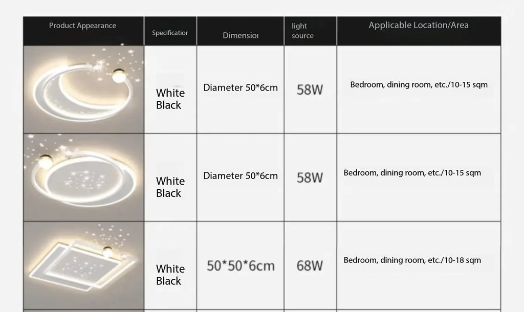 Modern LED Living Room, Dining Room, Bedroom Ceiling Lights, Luxurious and Simple Ceiling Lights, Indoor Home Lighting Fixtures