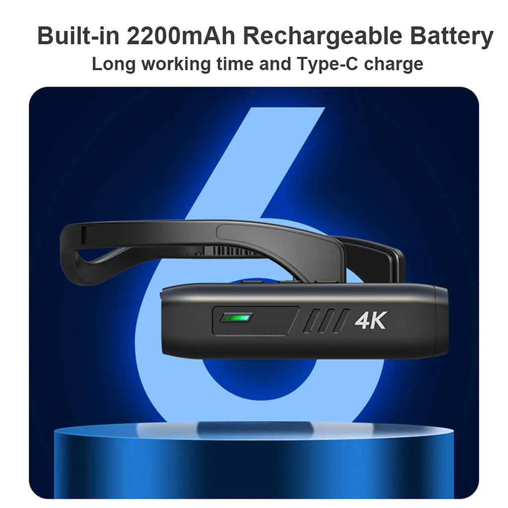 Head Mounted Camera 4K 30FPS Anti Shake and 120° Wide Angle Lens Video Camera wearable video camera 4k