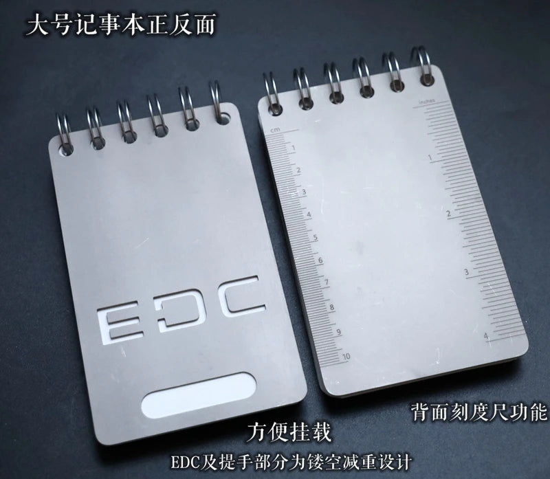 EDC Titanium Alloy Notepad Portable Recyclable Tools Outdoor DIY Survival Camping Gear EDC Multifunction Tools