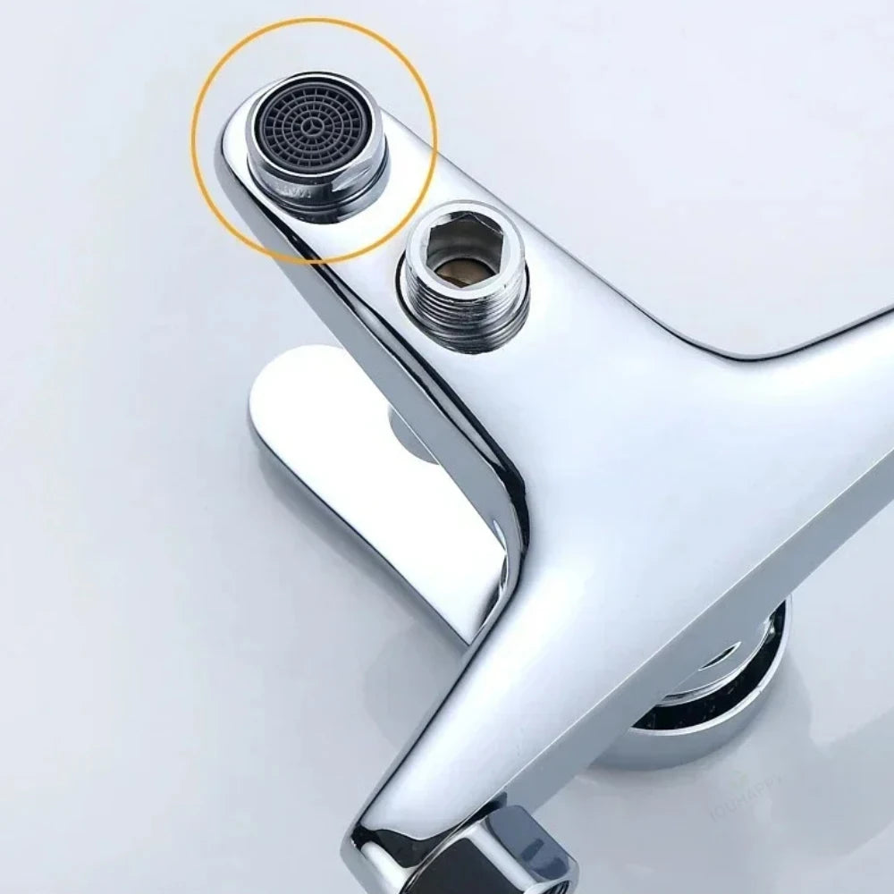 Wall Mount Sink Faucets Hot Cold Water Tap Hand Wash Basic Faucets Shower Multifunction Faucet Mixing Valve Bathroom Accessories