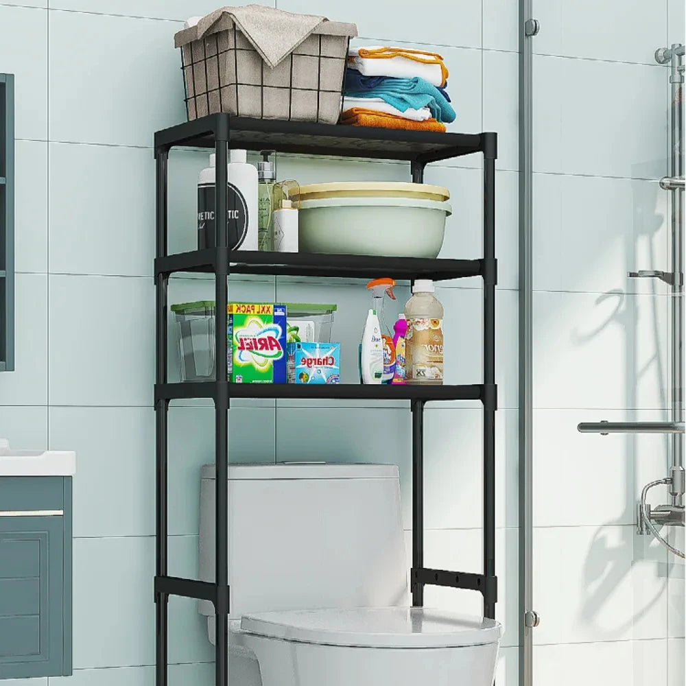 Over The Toilet Storage Rack Multilayer Perforation-Free Washing Machine Shelf Kitchen Rack Floor Standing Bathroom Accessories