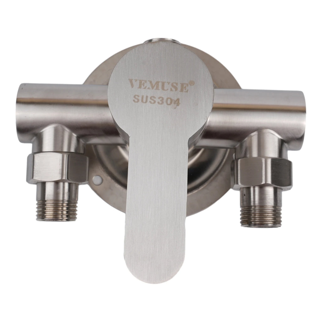 Stainless Steel Shower Faucet Hot And Cold Water Mixer Wall Mounted Metal Handle Water Mixer Valve Faucet Shower Tap
