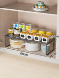 Kitchen Countertop Storage Rack Bowl Plate Pot Organizer Cabinet Internal Layered Shelf Seasoning Tabletop Storage