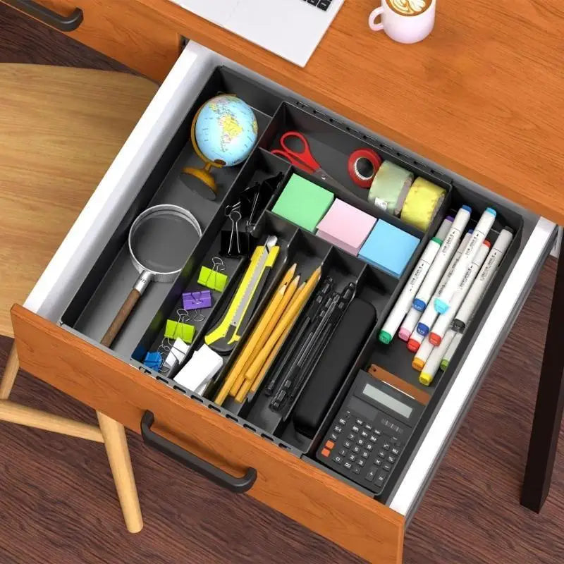 G6KF Effective Kitchen Drawer Cutlery Organizers Convenient Drawer Cutlery Storage Holder Case Space Saving Utensils Sorter