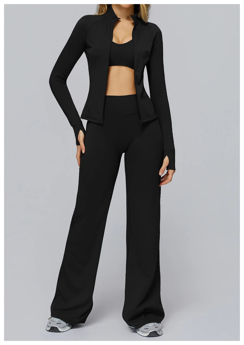 Women's Sports Yoga Pants High Waisted Straight Flared Trousers Running Fitness Sport Trousers Female Gym Casual Sports Pants