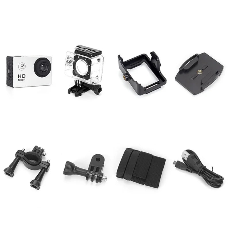 2in Screen Action Camera High Definition 4K Resolution Clear Images 30m Waterproof Underwater Camera