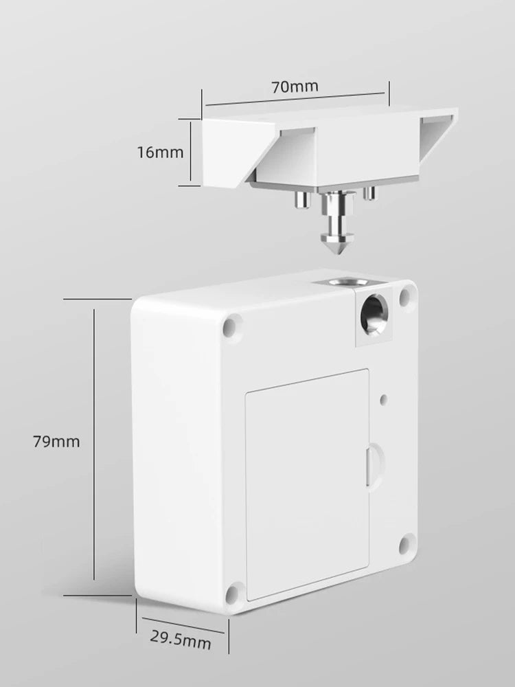 Rfid Lock Wifi Smart Rfid Lock Wifi Smart Electronic Drawer Lock White ABS non punching invisible Locks