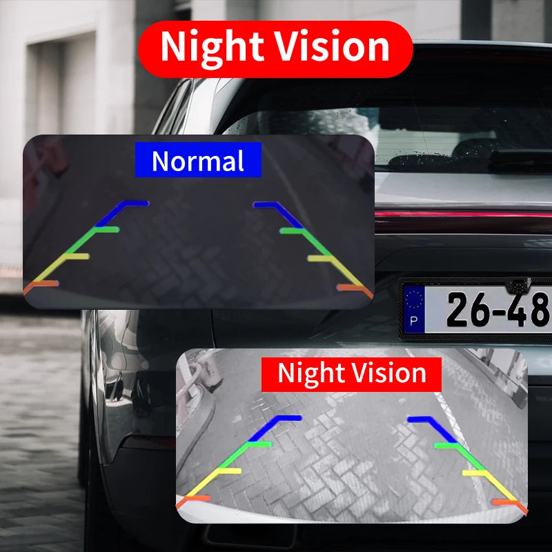 Hippcron Car Plate Camera Rear View Wireless EU European License Frame Waterproof Night Vision Reverse Backup  8 LED Camera