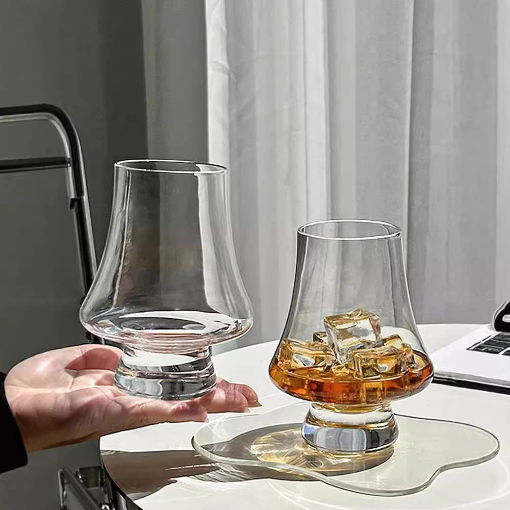 2/4pcs Tasting Glasses Set Of 250ml Lead-free Crystal Glass Whiskey Cup Smelling Wine Glasses Cocktail Glasses Bar Restaurant