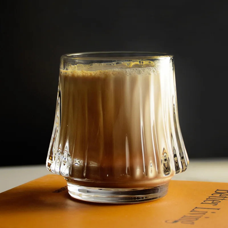 Japanese Style Glass Coffee Cup Transparent Whiskey Water Cup Creative Wine Beer Cocktail Cups Drinkware Glasses 2025 New