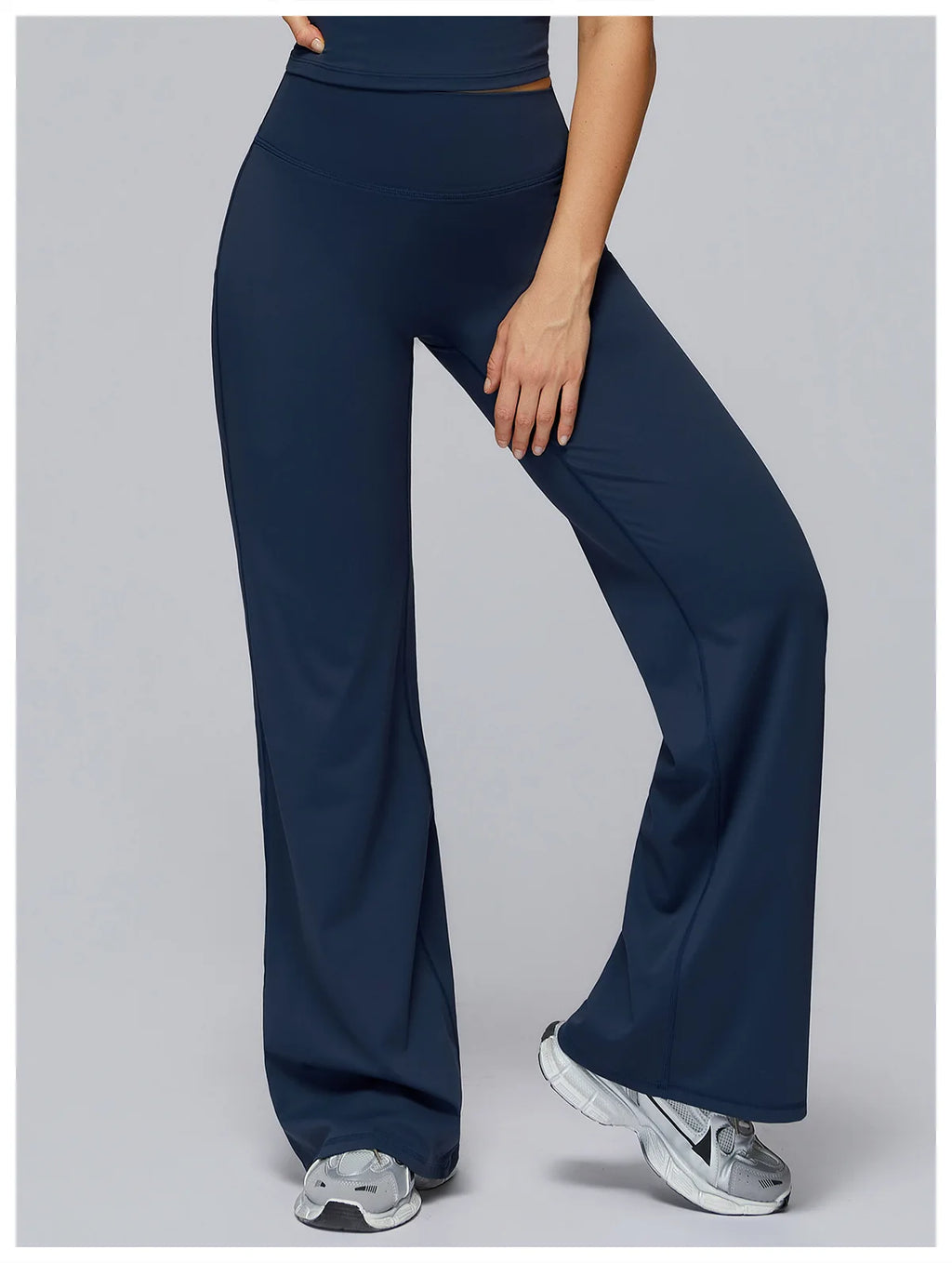 Women's Sports Yoga Pants High Waisted Straight Flared Trousers Running Fitness Sport Trousers Female Gym Casual Sports Pants