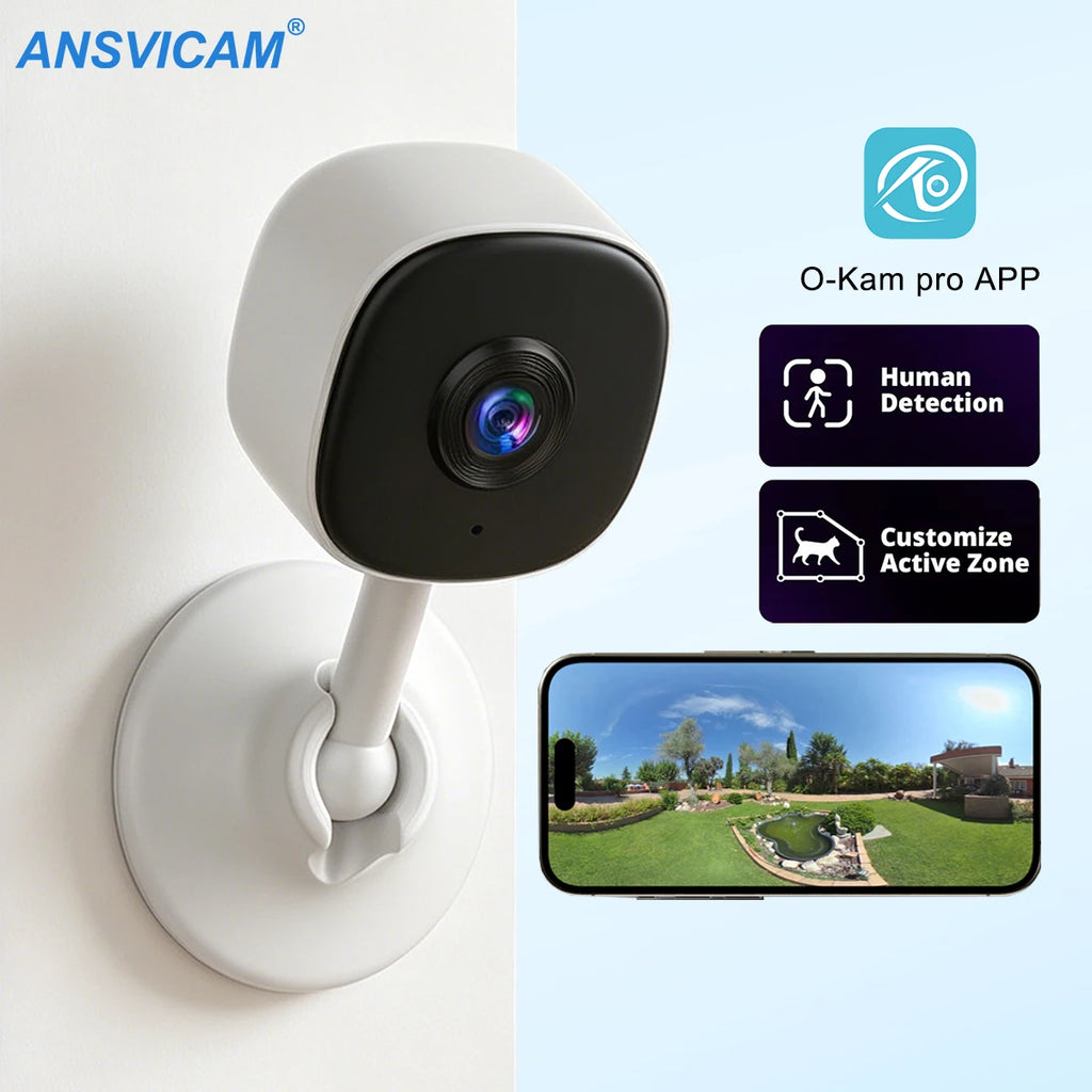 Smart Home Security Camera - 1080P WiFi Indoor Cam with Human Motion Detection, Auto Tracking, Night Vision & Audio Recording