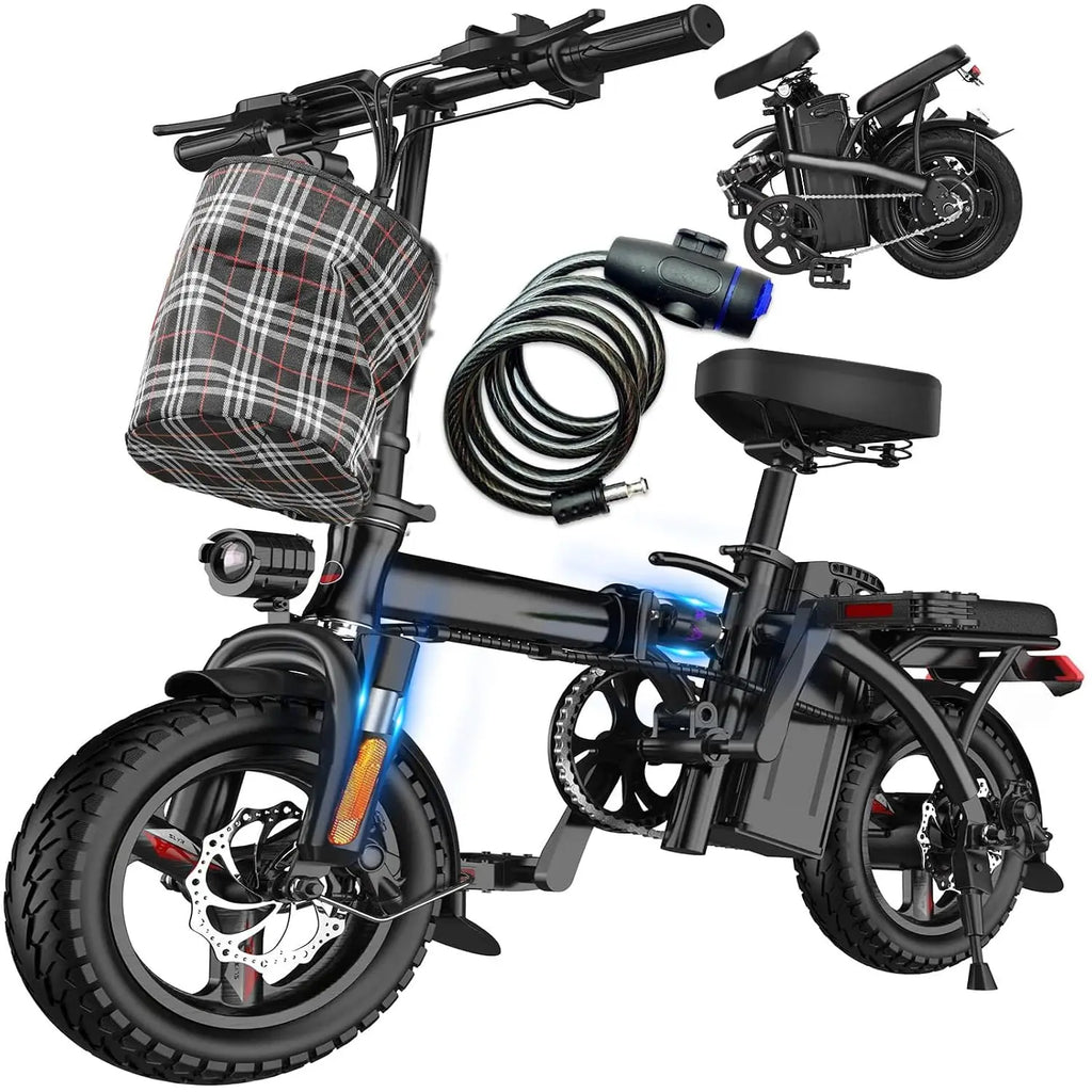 Electric Bike for Adults and Teens, 520W-1200W Motor, 20-28MPH, 32 Miles Range, 48V 10Ah Battery, 3-Level Pedal, Customized