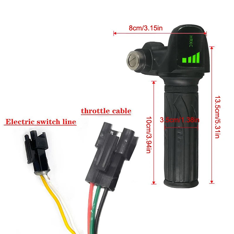 Twist Grip Throttle with Power Monitor for Ridstar Electric Bikes Q20/H20 Series 48