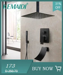KEMAIDI Shower Panel Tower System with Digital Dispaly 4-Function Shower Systerm Faucet Mixer Rain Massage System with Body Jets