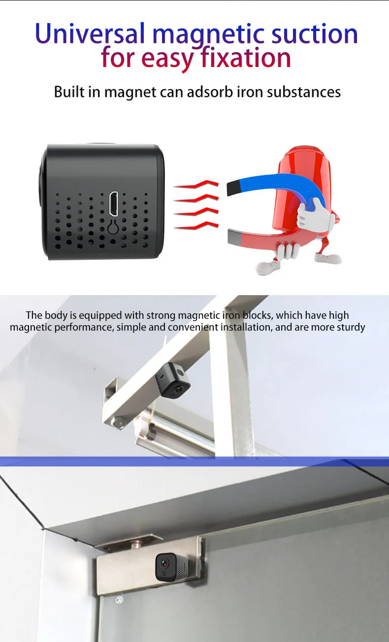 HD Mini Wireless WiFi Infrared Night Camera Home Indoor Wireless Remote Monitoring Camera Remote Network Portable Security Camer