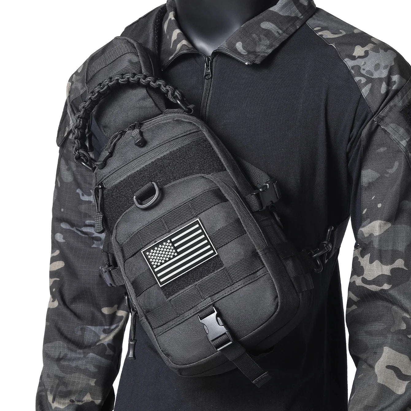Outdoor Sports Multi functional Chest Bag Lightweight and Large Capacity Running Fitness Travel Portable Chest Backpack