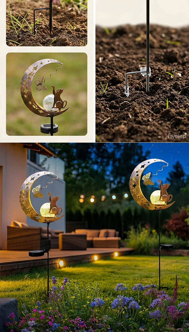 Solar outdoor landscape floor lighting, warm white outdoor ambient lighting, trail terrace garden decoration, camping wedding