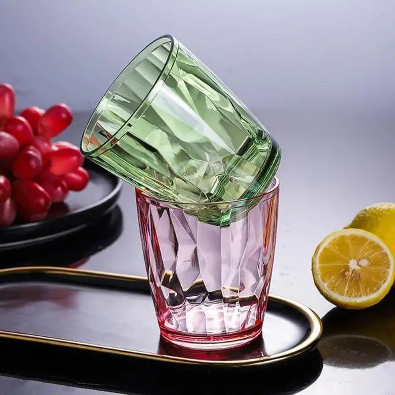 2025 New Shatterproof Acrylic Water Tumblers 490ml Unbreakable Drinking Glasses Reusable