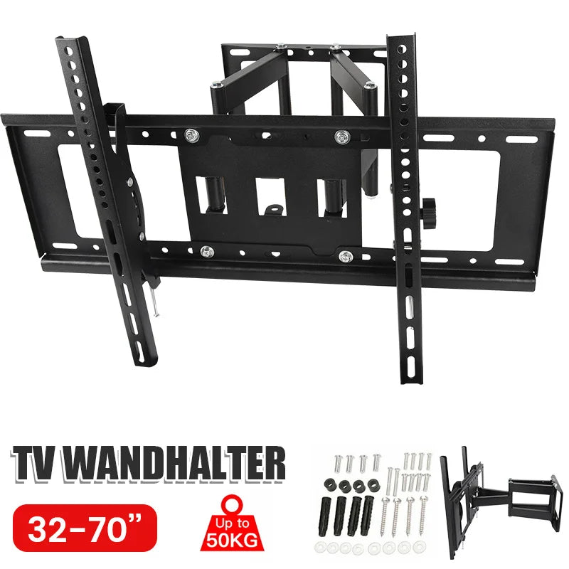 TV Bracket Floating TV Stand for 32-70 Inch TV Rack Wall Hanging Universal Swivel Tilt Horizontal Adjustment TV Bracket