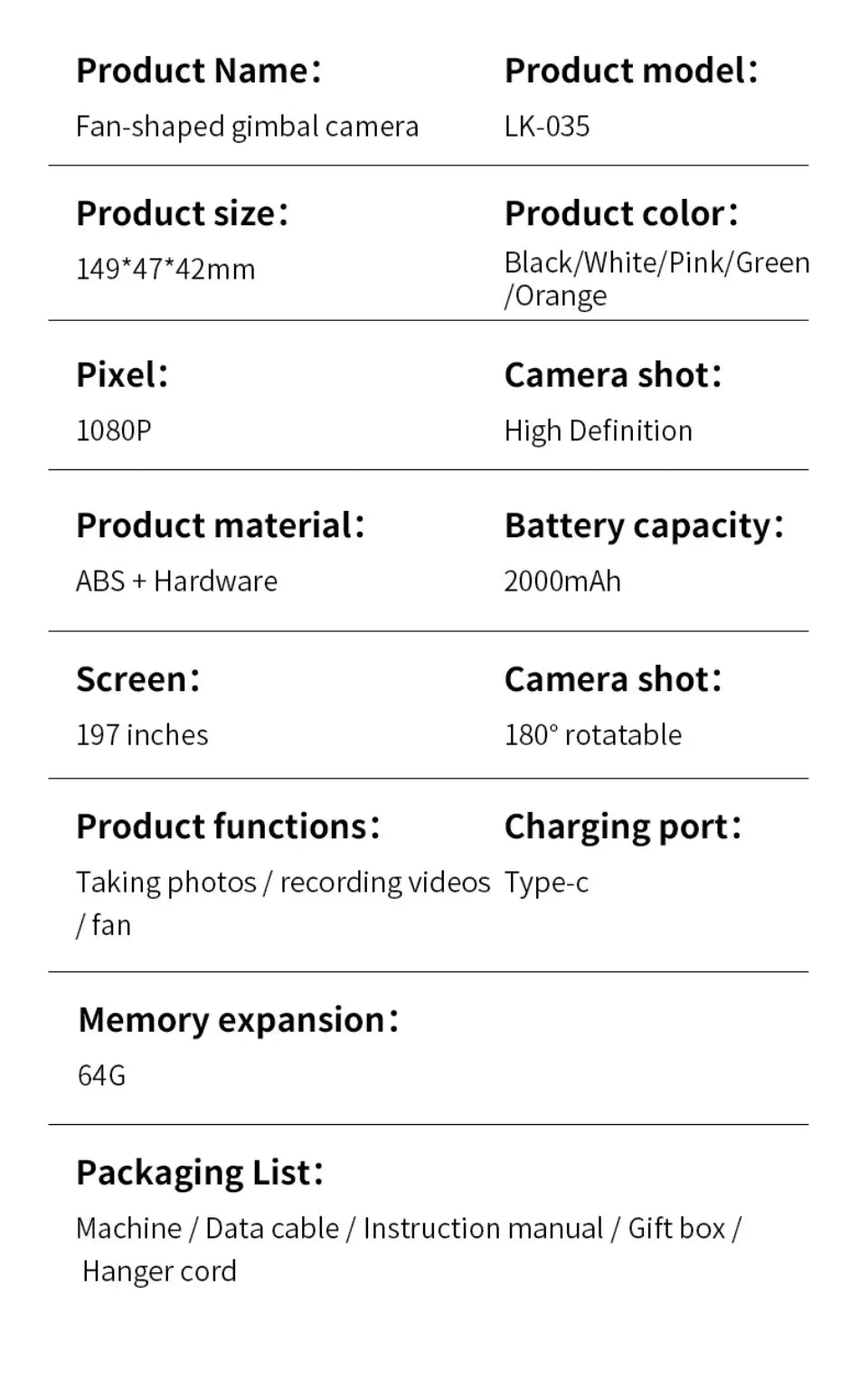 HD 2 in 1 Action Camera with 5 Speed High Speed Cooling Fan Video Recorder For Vlog YouTube Outdoor Shooting Handheld Action Cam