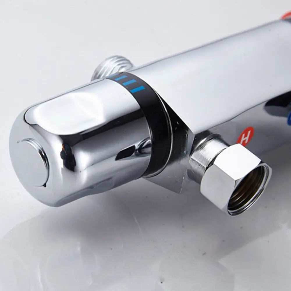 Exposed Bar Shower Mixer Valve Tap Bar Wall Mounted Chrome 1/2 Home Bathroom Modern Bathroom Accessories