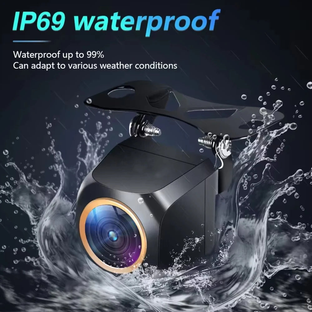 AHD 1920x1080P Car For View Camera 200° Fisheye Golden Lens Full HD Night Vision Vehicle back car reversing Front Camera