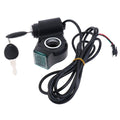 E-Bike Thumb Throttle With Key Lock And Battery Level Display 24V-72V Electric Scooter Grip 7/8 Inch Handlebar Twist Accelerator