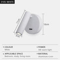 Modern LED Wall Lights Rotatable Adjustable Reading Lights Bedroom Bedside Living Room Study Room Household Lighting Fixtures