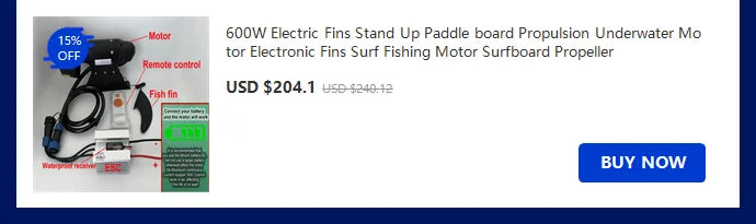 380W 600W Electric Fin Stand Up Paddle Board Push Motor Electric Power Fin SUP Surf Kayak POWER FIN Underwater motor