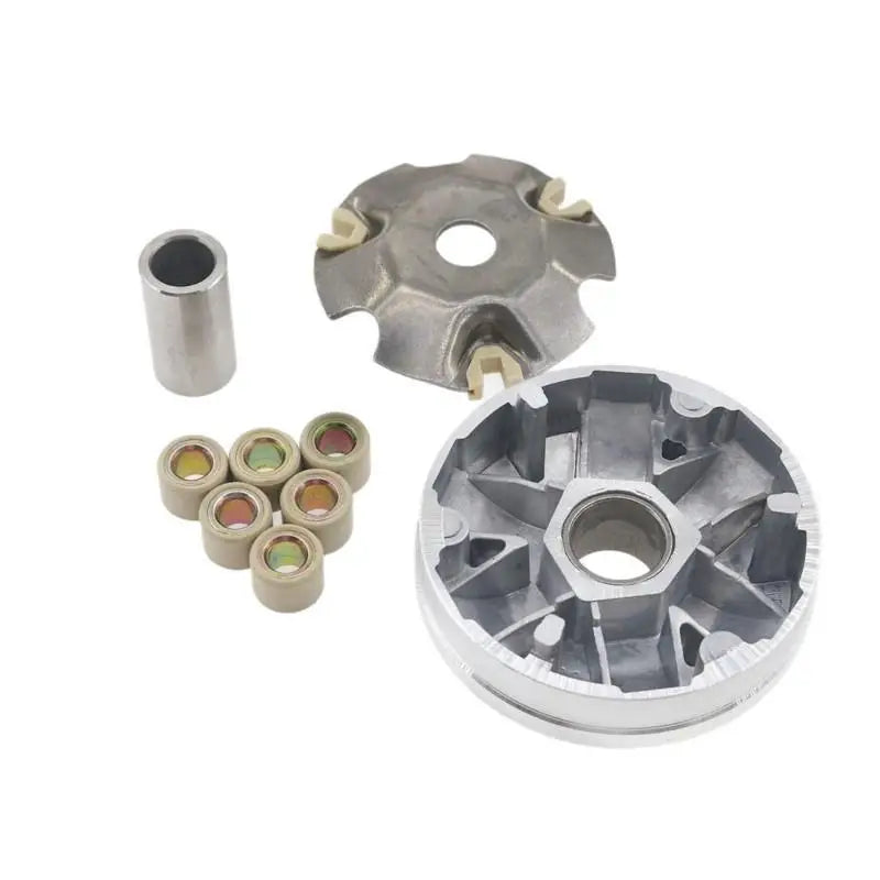 Scooter Variator Clutch Assembly Shockproof Aluminum Alloy Wear Resistant Rollers for Bumpy Road Riding Scooters