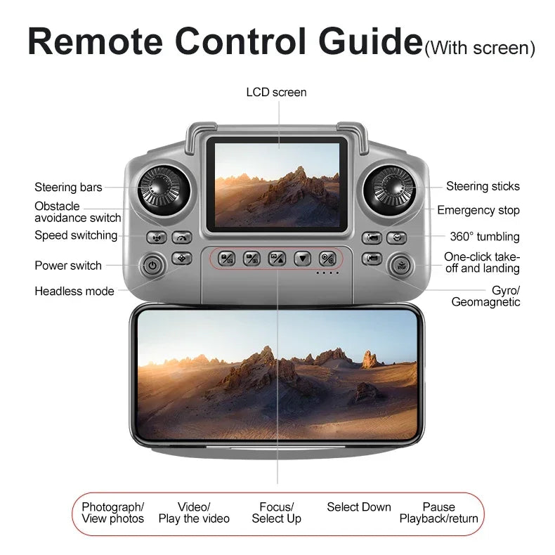 Lenovo D18 Drone 8K Aerial HD Dual-Camera Intelligent Obstacle Avoidance Brushless Power 5G WIFI Screen Remote Control GPS Drone