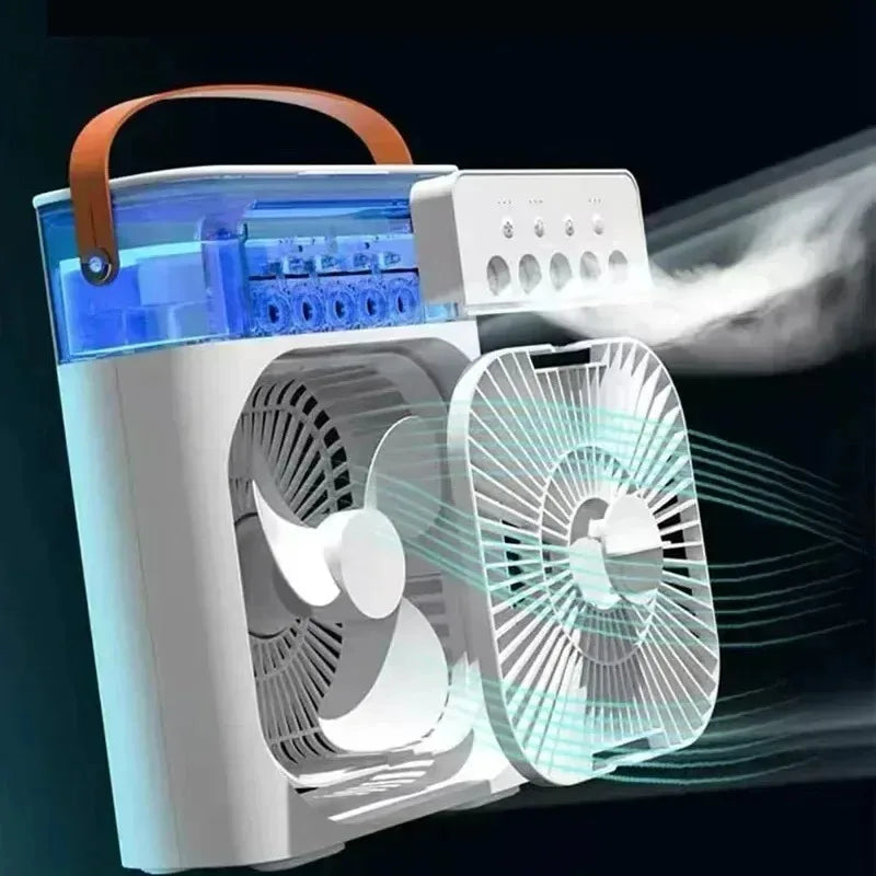 3 in 1 Fan Air Conditioner Household Mini Air Cooler LED Night Light Portable Humidifier Air Adjustment Fan Office Home Fan