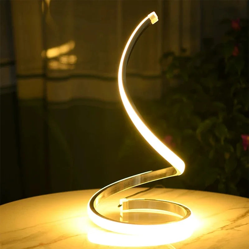 Modern Led Table Lamps Art Acrylic Metal Reading Desk Lamps Bedroom  Bedside  Living Room Study Decorative US/EU Night Lights