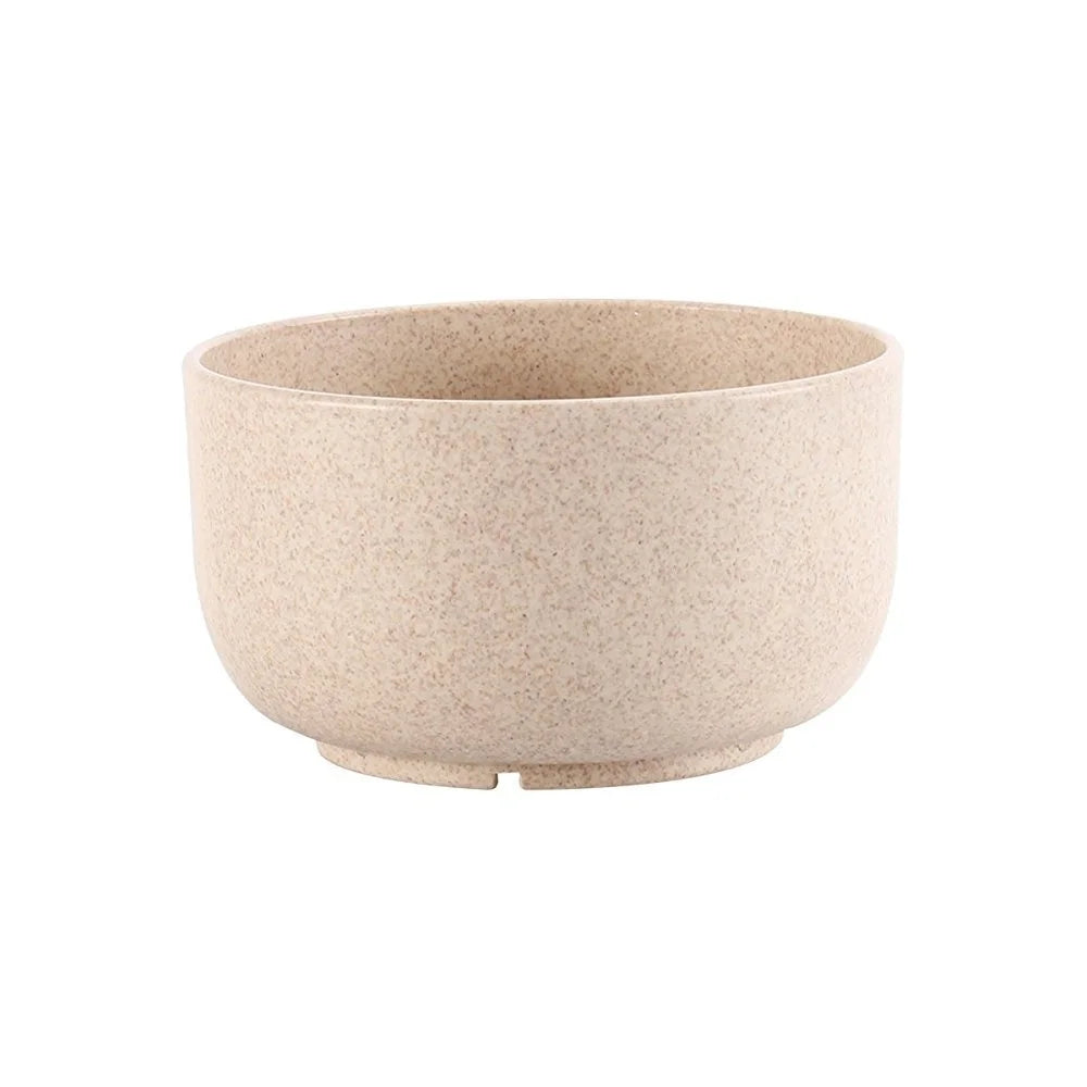 4 PCS/Set Wheat Straw Bowl Fruit Vegetable Dessert Rice Bowl Safe Household Tableware Kitchen Dining