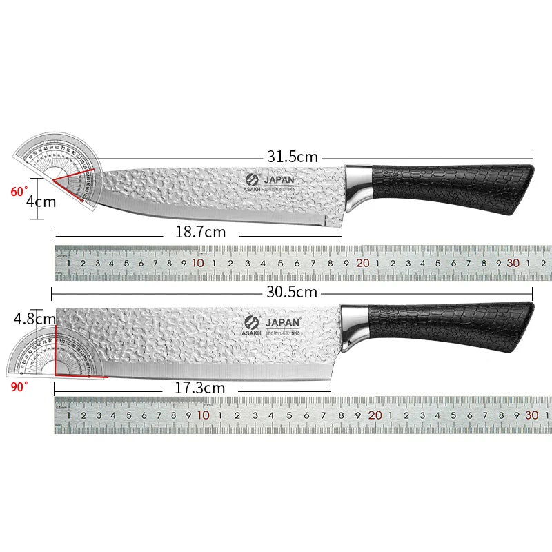 Kitchen cooking knife set stainless steel chefs knife professional cutting knife slicing knife, meat cutting knife slicing knife