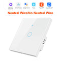 Smart EU Touch Sensor Switch Switches LED Crystal Glass Panel Wall Lamp Light Switch 1/2/3/4Gang No Neutral Wire APP Control