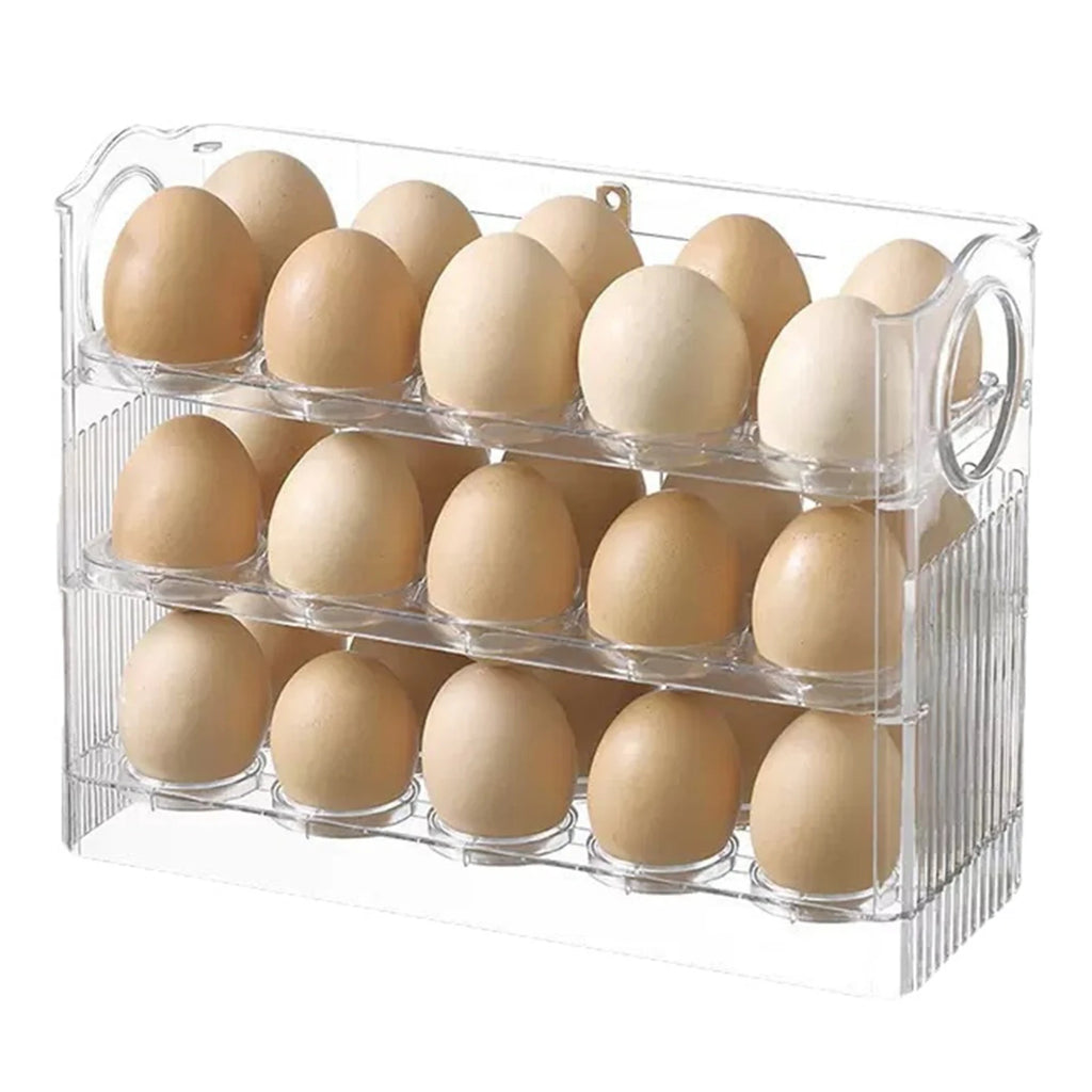 Kitchen Egg Holder,Large Capacity Egg Fridge Storage Box,Multi-Layer Egg Tray Organizer,Space Saving Fridges Egg Container