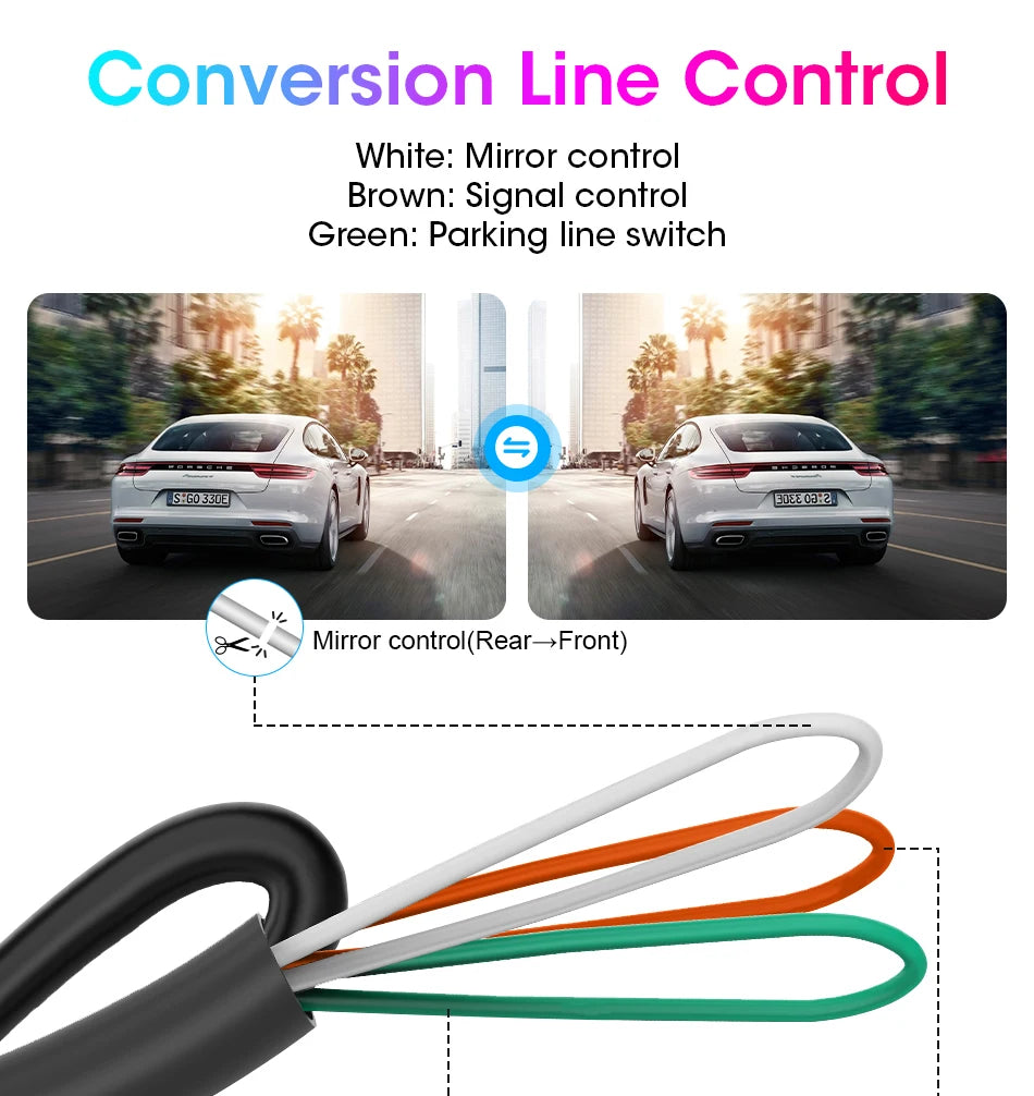 AHD 1920x1080P CVBS Vehicle 170° Car Rear View Camera Night Vision Fisheye Golden Lens HD Universal Reverse 12V IP68 Waterproof