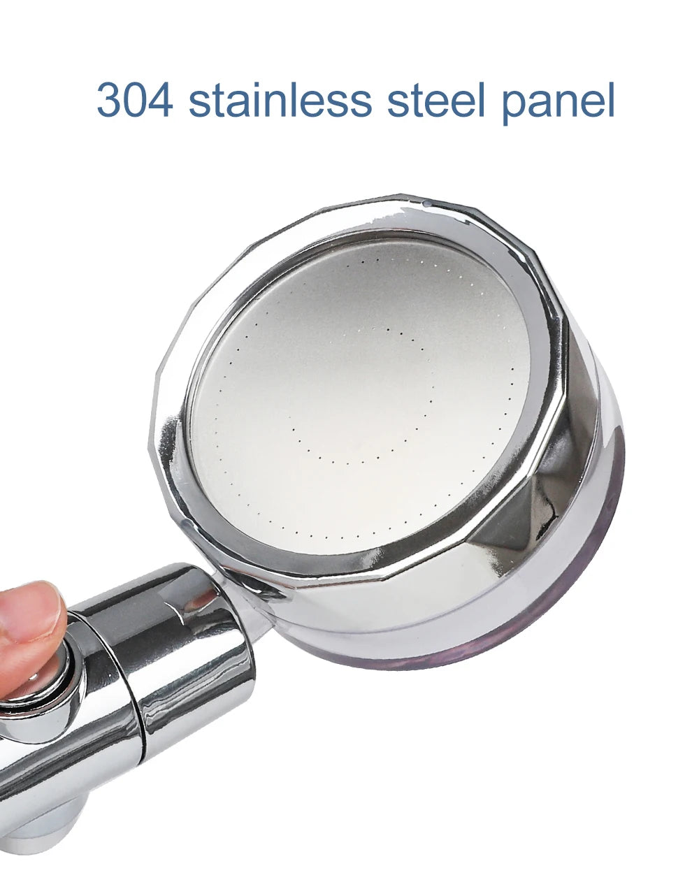 High Pressure Shower Head with One-click Stop Handheld Shower Head with Filters Water Saving Spray Hotel Bathroom Accessories