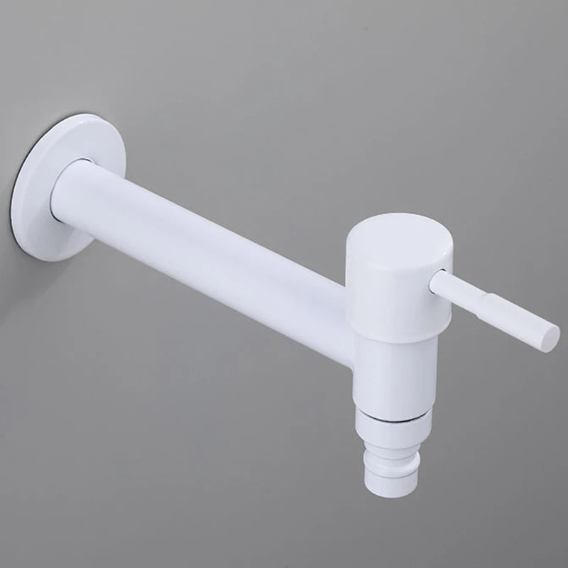 Wall Mounted Faucet Single Cold Sink Tap Black Water Tap for Bathroom Washing Machine Sink Mop Pool