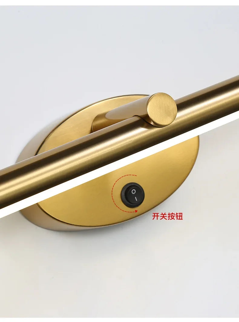 Modern LED Indoor Wall Lamp Bathroom Mirror Light Minimalism Wall Sconce with Touch Switch Bedroom Bathroom Bath Lighting Lamps