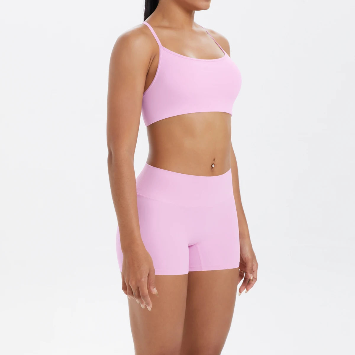 New Cross Backless Yoga Bra And Fitness Shorts Gym Yoga Set Woman’s Summer Running Sports Quick-Dry Women Gym Clothing Yoga Suit