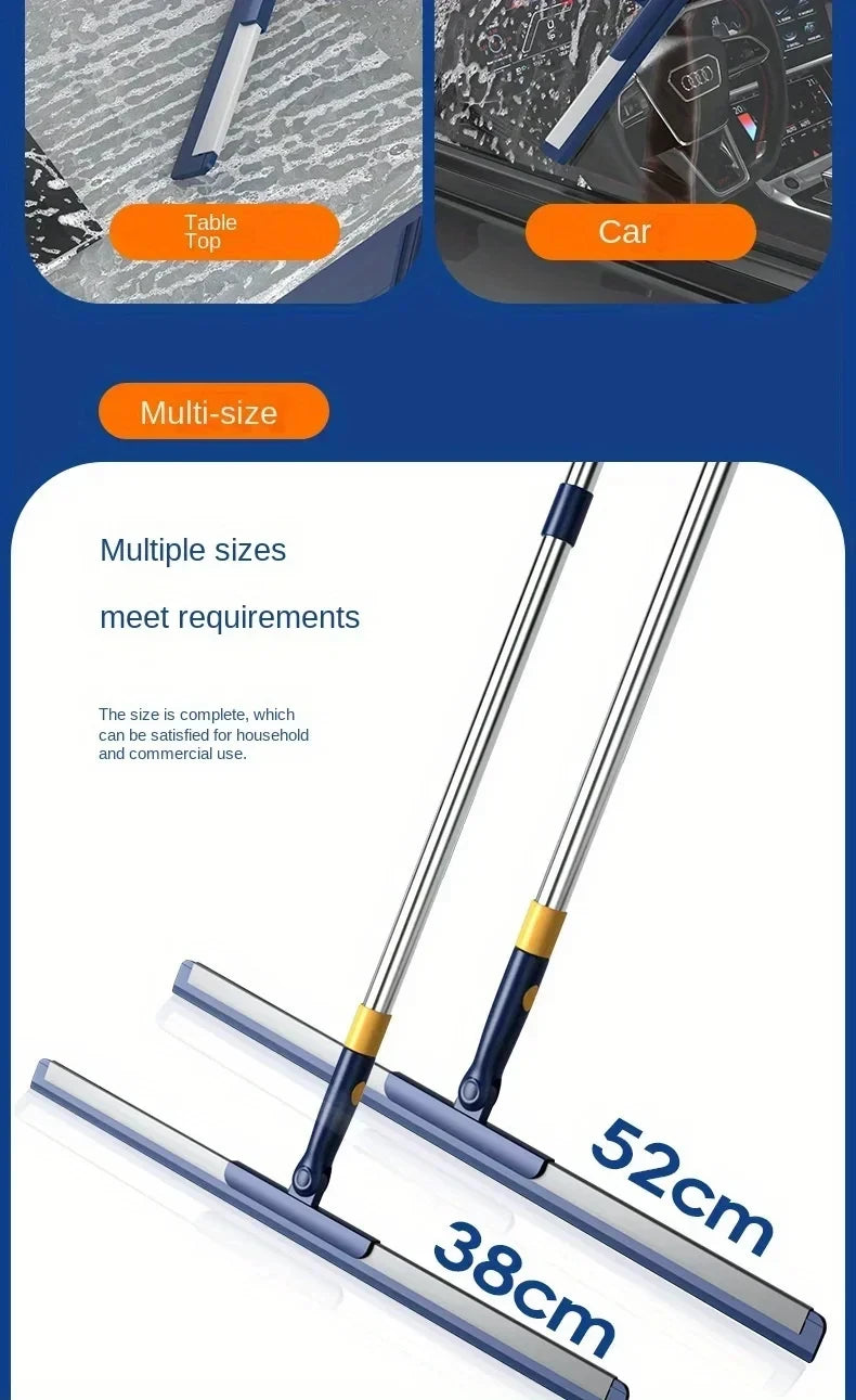 Portable Silicone Telescopic Scraper Mop Household Sweeping Floor Scraping Efficient Cleaning Toilet And Bathroom Brush