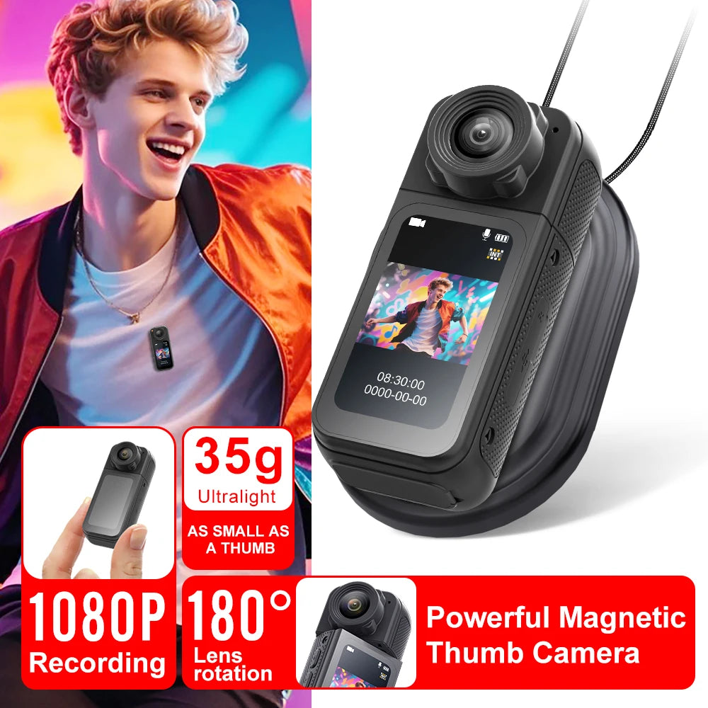 Thumb Camera Motion HD Pocket Camera DV Pet First-Person POV Camera for Outdoor Carrying and Cycling Recording