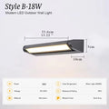 IP65 Waterproof Outdoor LED Wall Lamp Rotatable lamp Villa courtyard garden porch outdoor light Aluminum Wall Lights Fixture
