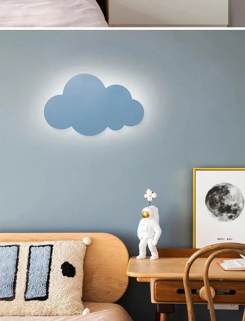 LED Cloud Wall Lamp Touch Control Dimmable Modern Wall Light for Kids Children's Bedroom Living Room Decor 220v