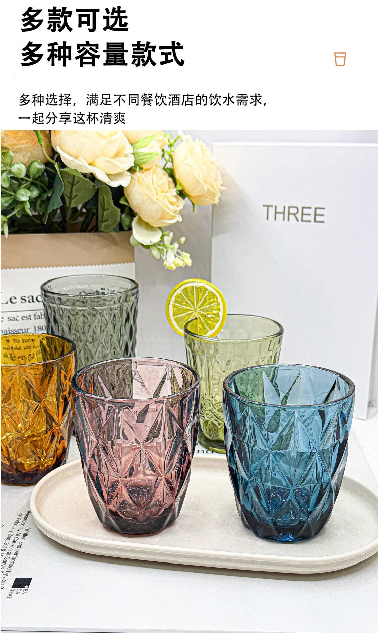 260 ml Water Glass for Juice Beer Tea Milk Wine Drinking Drinkware for Cold Drink Glasses Family and Friends Party