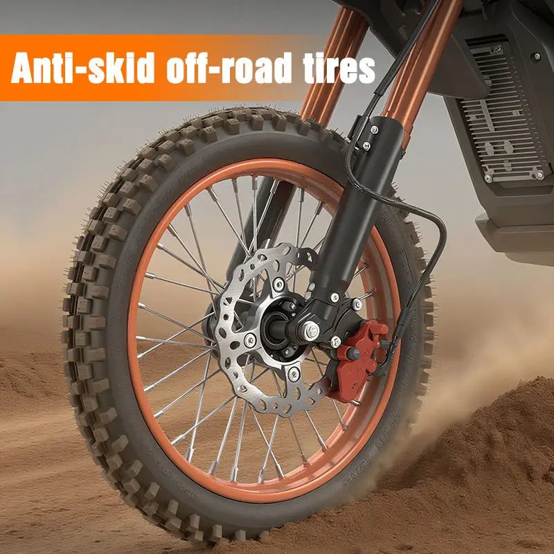 S1 E-Bike Off-Road Electric Bike with 14 Inch Front 12 Inch Rear Tires 3000W 3500W DC Motor 60V 27Ah Battery 130KG Max Load